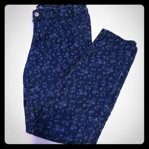 Old Navy Rock Star Printed Floral Skinny Jeans